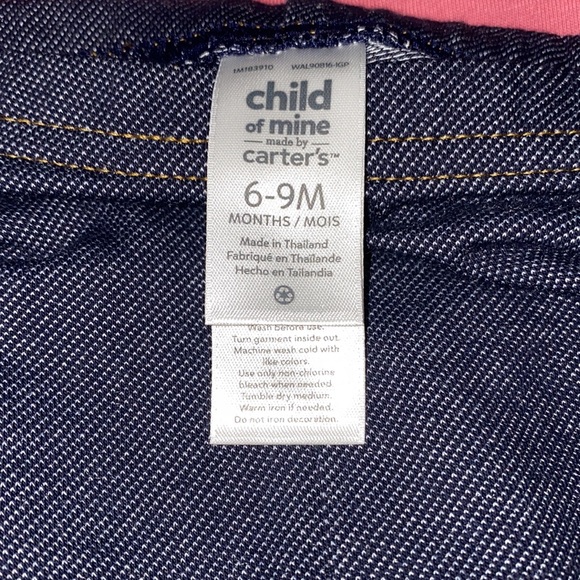 Child of mine by Carter’s 2- piece set, long sleeved shirt and jeggings, 6-9M - Picture 6 of 6
